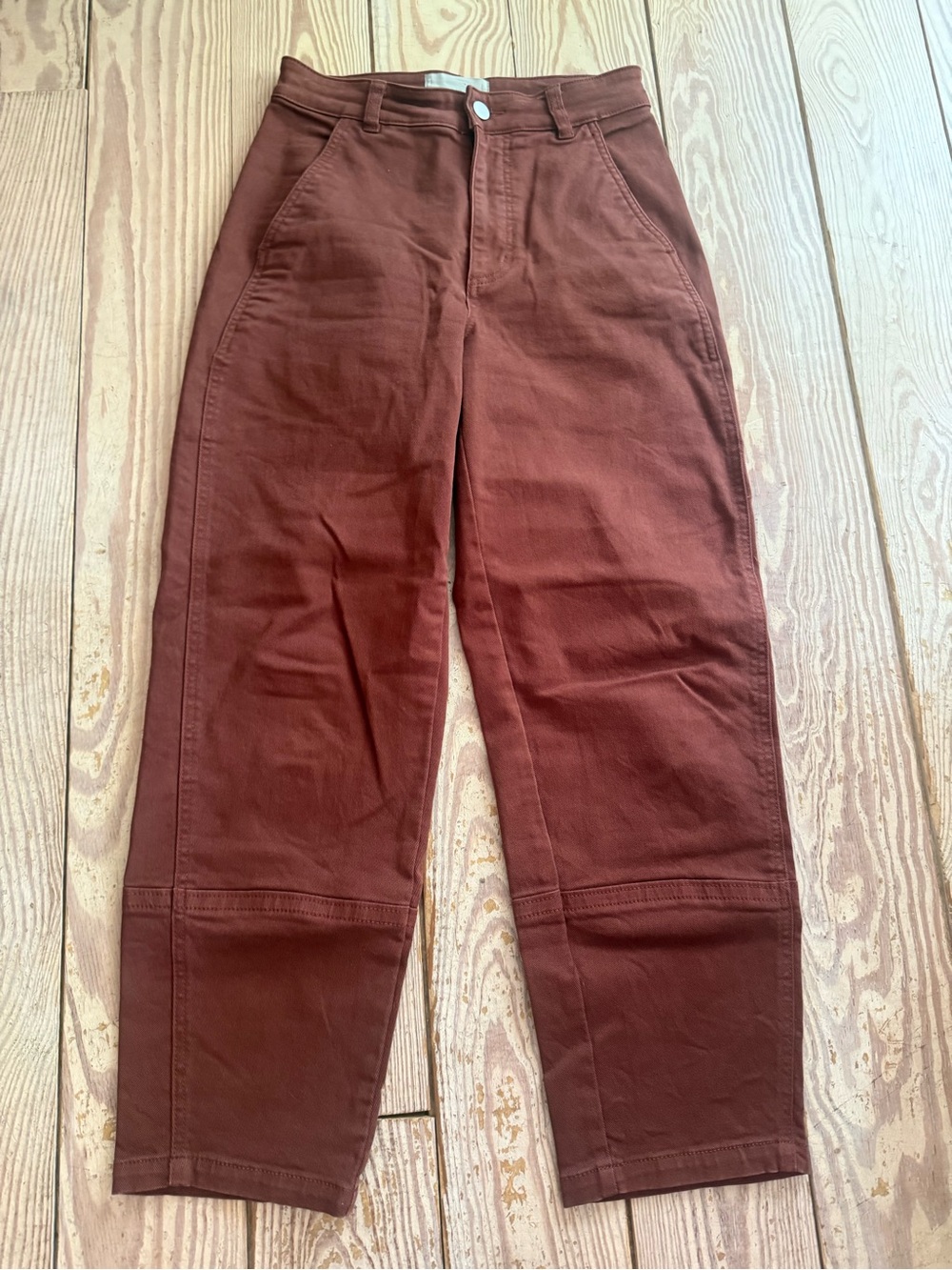 Everlane The Barrel Pant in Rust, Size 2